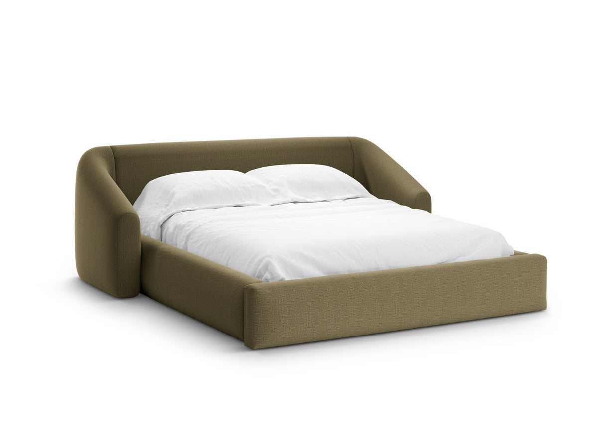 Campi Bett mit Stauraum und Headboard 180cm in Green-Moly präsentiert im Onlineshop von KAQTU Design AG. Bett ist von Cosmopolitan Design