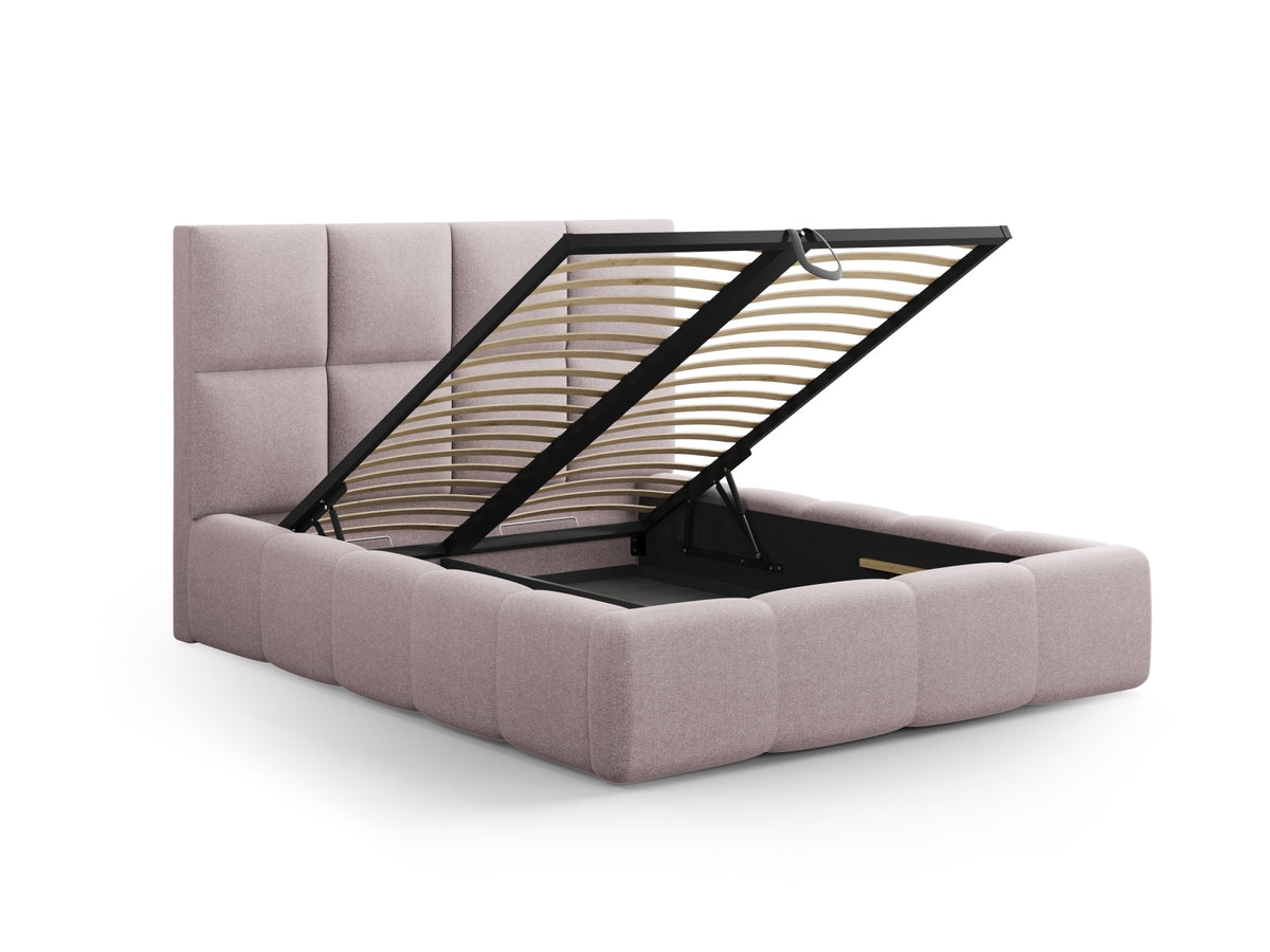 Livigno Bett mit Stauraum mit Kopfteil 180cm in Pink präsentiert im Onlineshop von KAQTU Design AG. Bett ist von Cosmopolitan Design