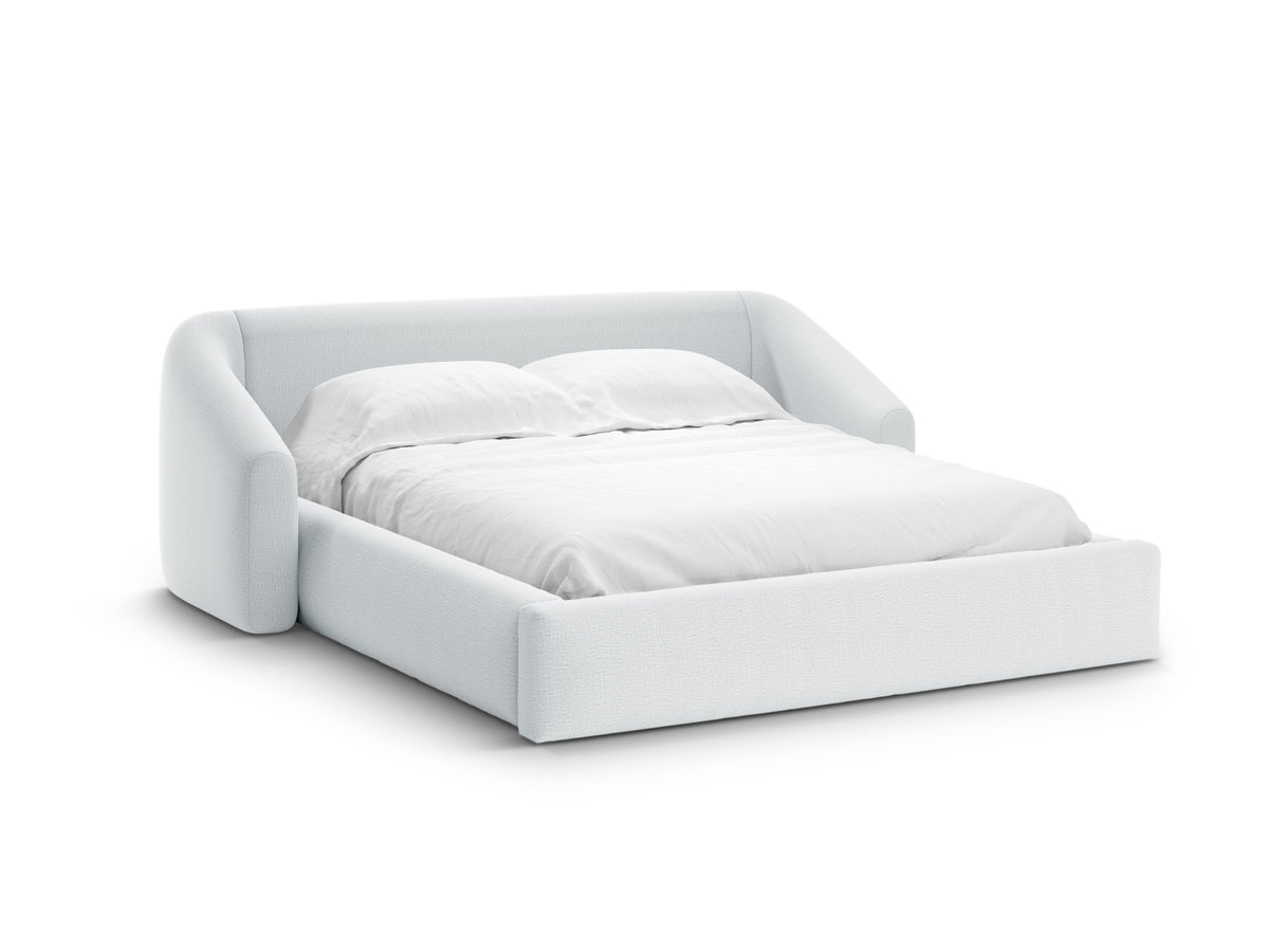 Campi Bett mit Stauraum und Headboard 200cm in Light Grey-Moly präsentiert im Onlineshop von KAQTU Design AG. Bett ist von Cosmopolitan Design