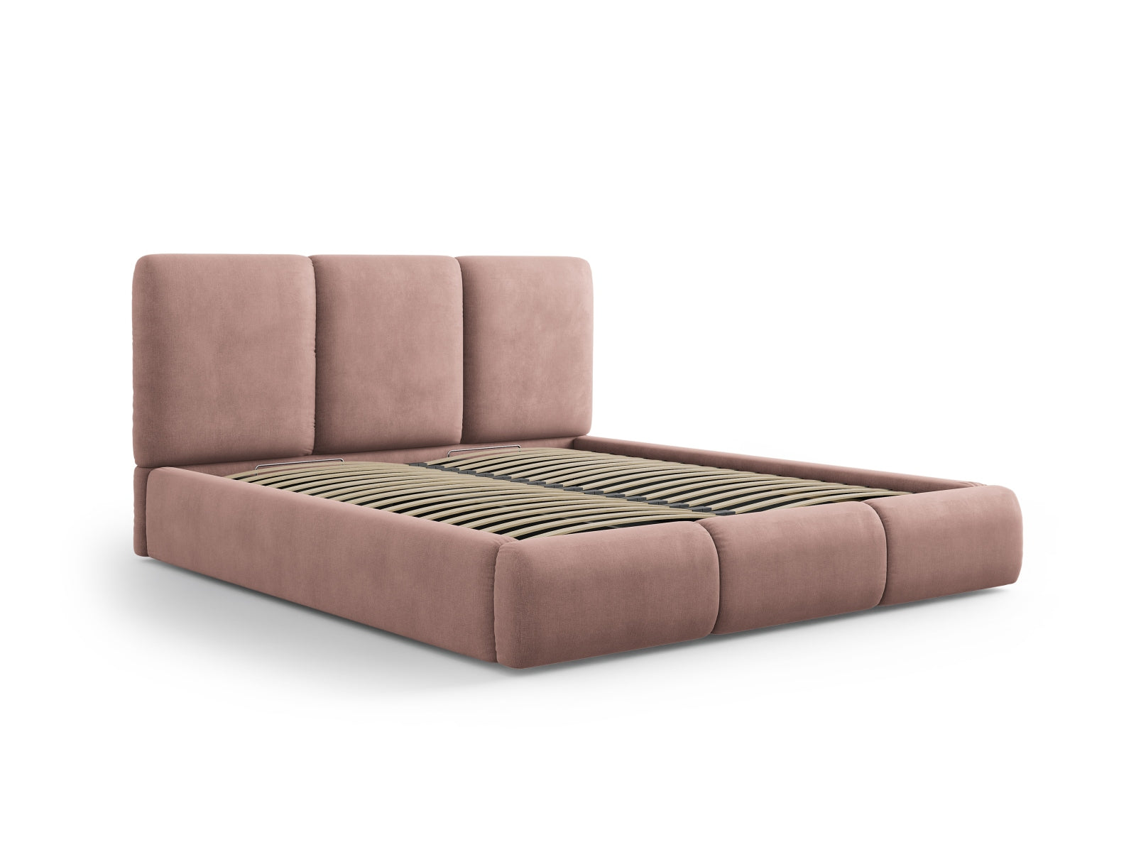 Nicolas Bett mit Stauraum und Headboard  in Pink präsentiert im Onlineshop von KAQTU Design AG. Bett ist von Cosmopolitan Design
