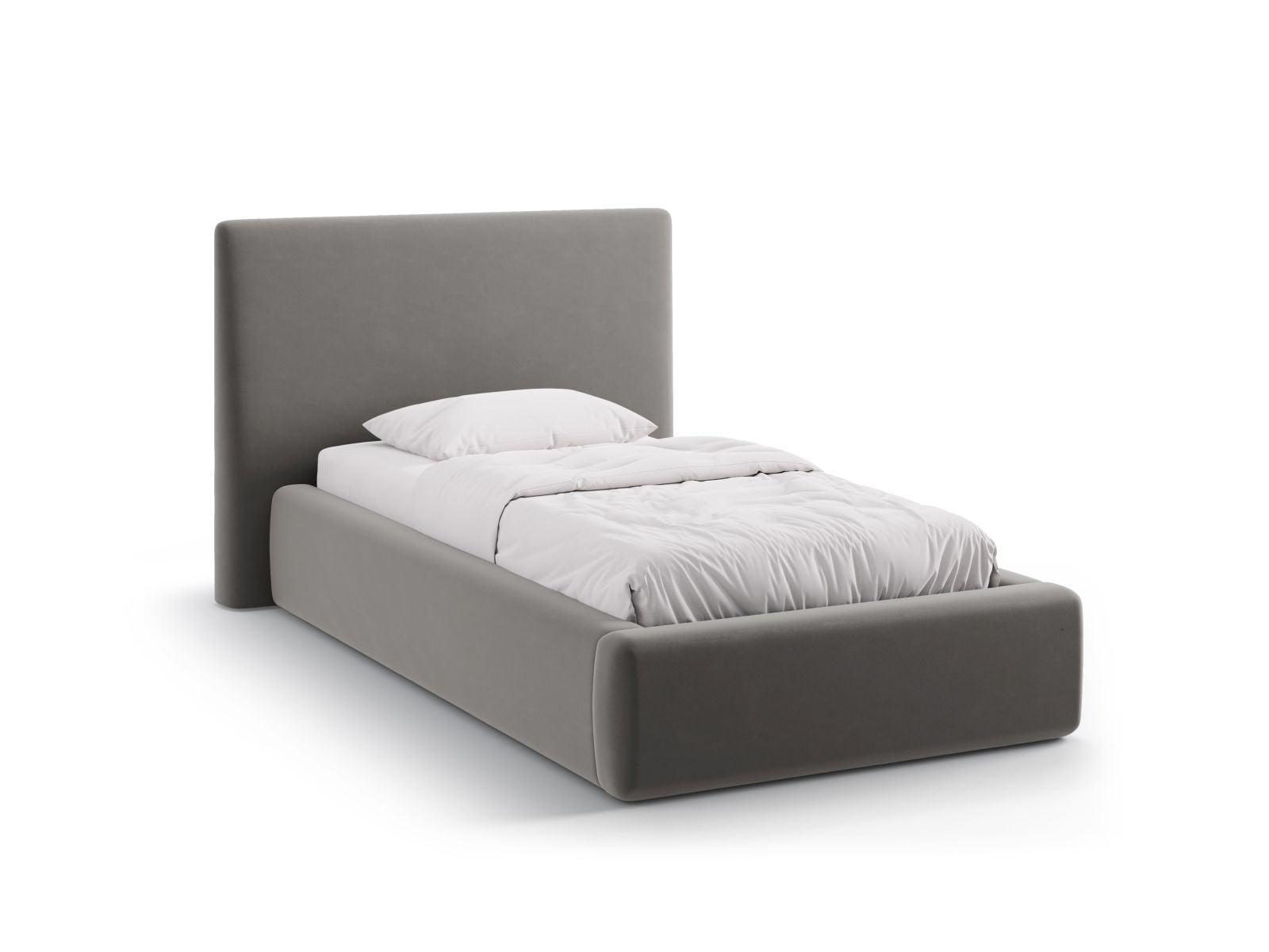 Asti Bett mit Stauraum mit Kopfteil 90cm in Dark Grey-Magic Velvet präsentiert im Onlineshop von KAQTU Design AG. Bett ist von Cosmopolitan Design