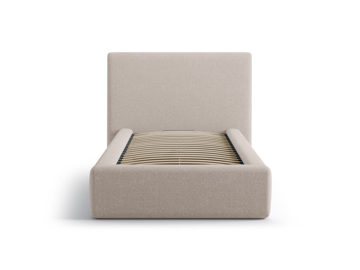 Asti Bett mit Stauraum mit Kopfteil 90cm in Cappuccino-Moly präsentiert im Onlineshop von KAQTU Design AG. Bett ist von Cosmopolitan Design