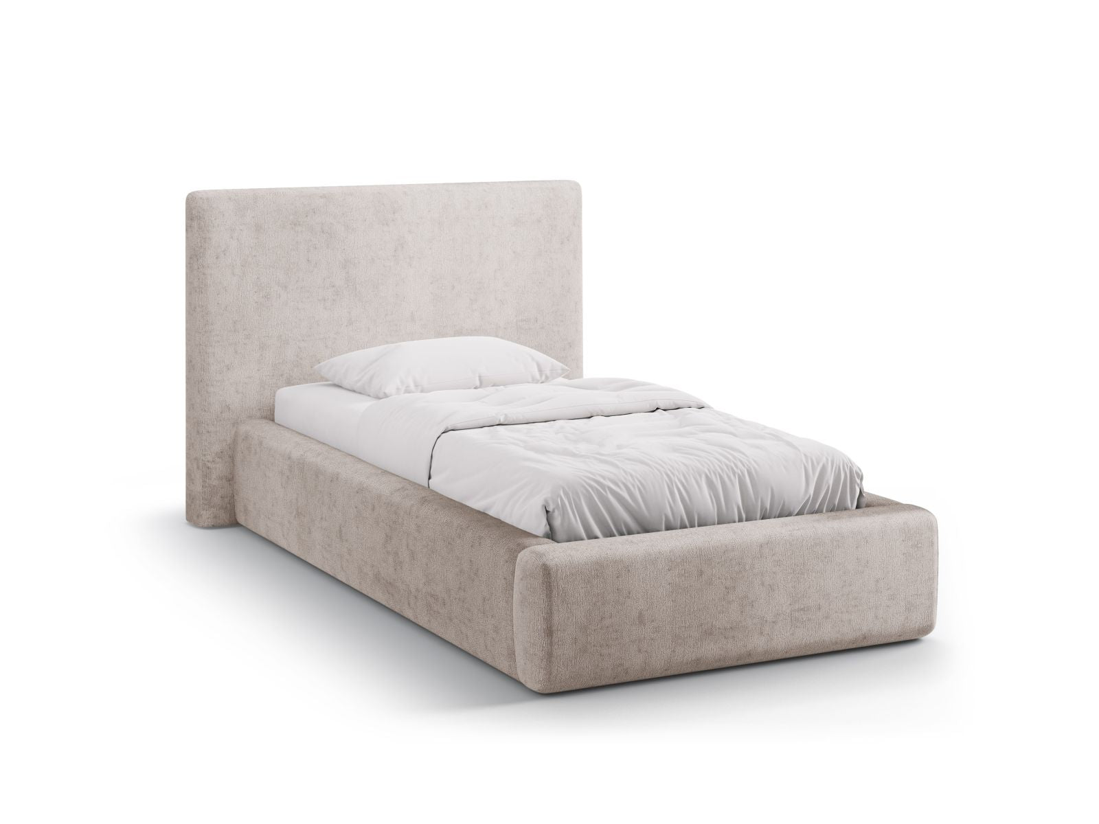 Asti Bett mit Stauraum mit Kopfteil 90cm in Beige-Perfect Harmony präsentiert im Onlineshop von KAQTU Design AG. Bett ist von Cosmopolitan Design