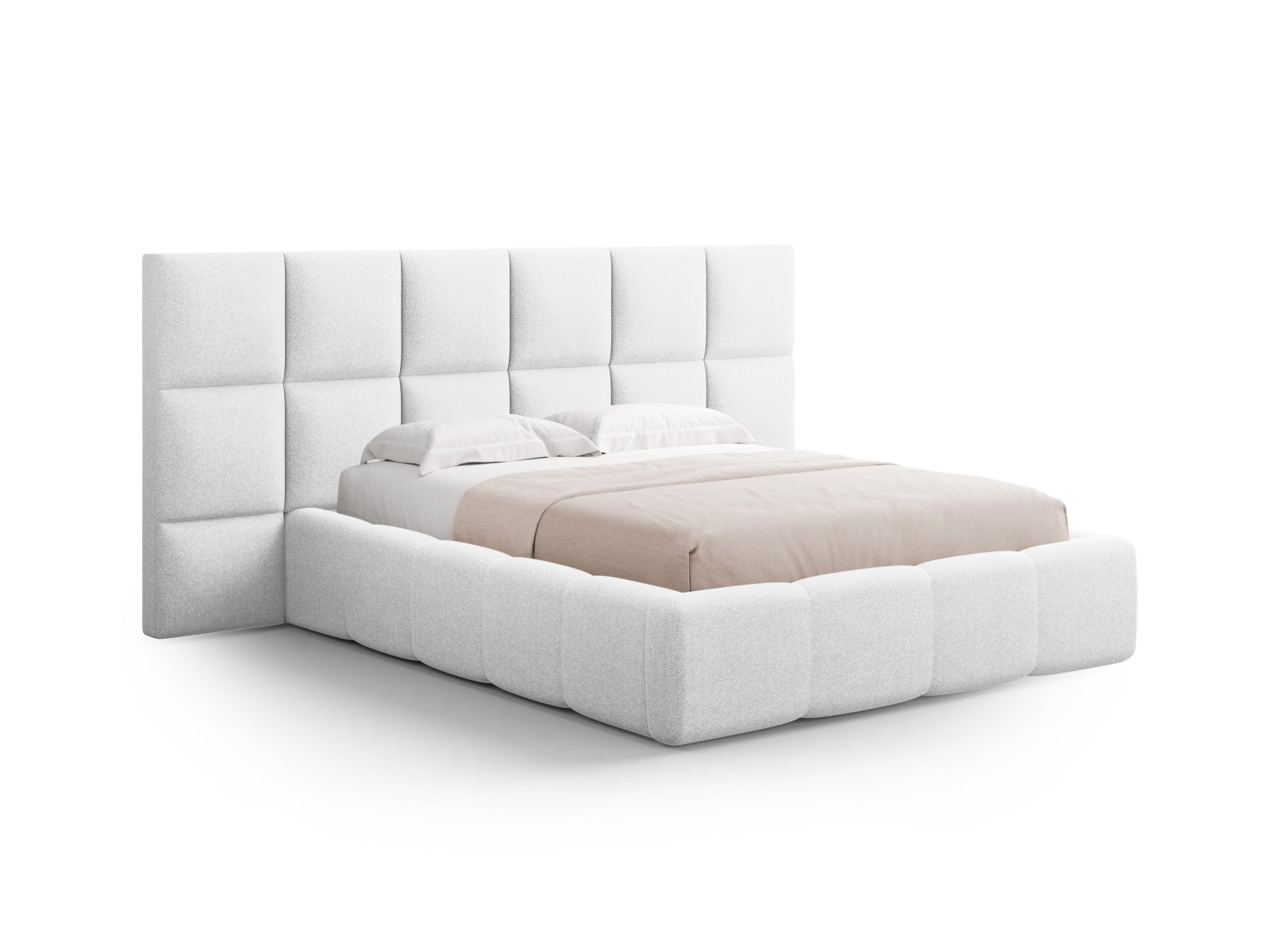 Livigno Bett mit Stauraum und doppeltem Kopfteil, 160 cm, von Cosmopolitan Design – modernes und funktionales Bett für stilvolle Schlafzimmer.