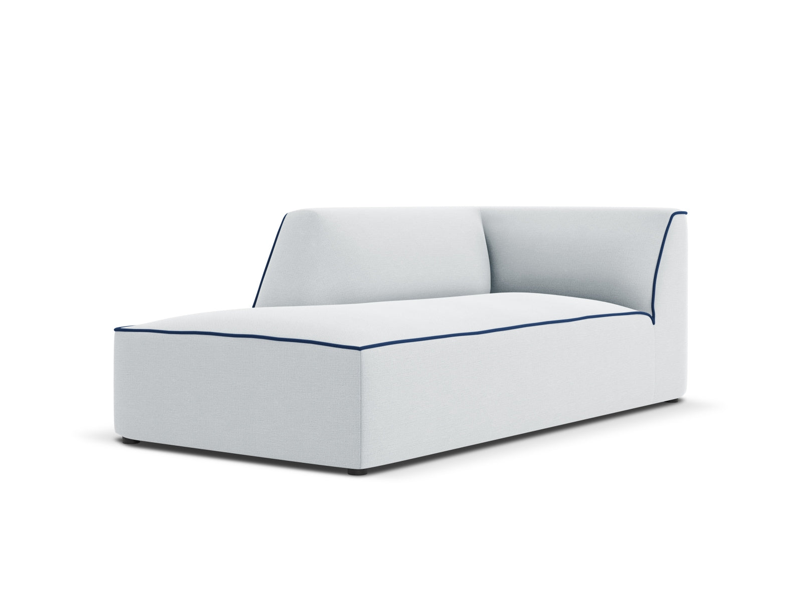 Oslo Chaise Longue links 1 Sitzer in Light Grey, Royal Blue präsentiert im Onlineshop von KAQTU Design AG. Modulares Sofa ist von Cosmopolitan Design
