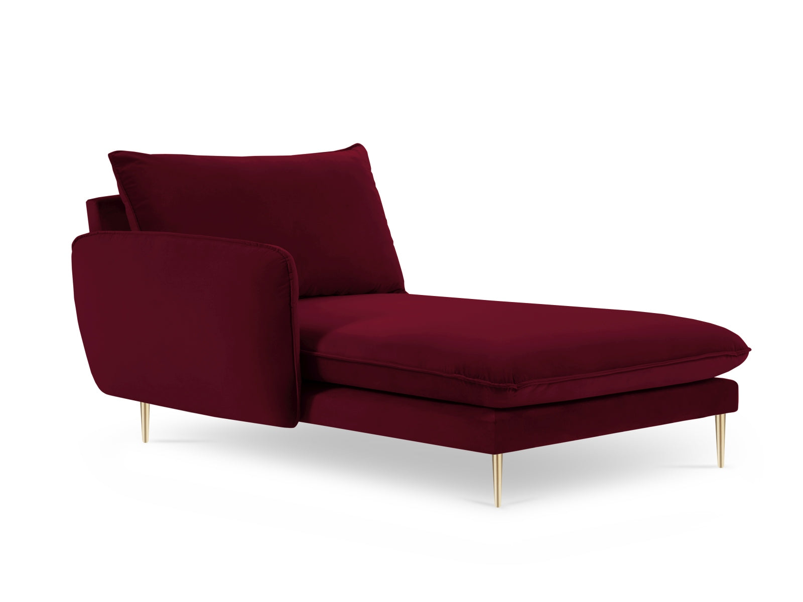 Erleben Sie das Vienna Velour Sofa Chaise Lounge links von Cosmopolitan Design – ein stilvolles Möbelstück, das Komfort und Eleganz vereint.