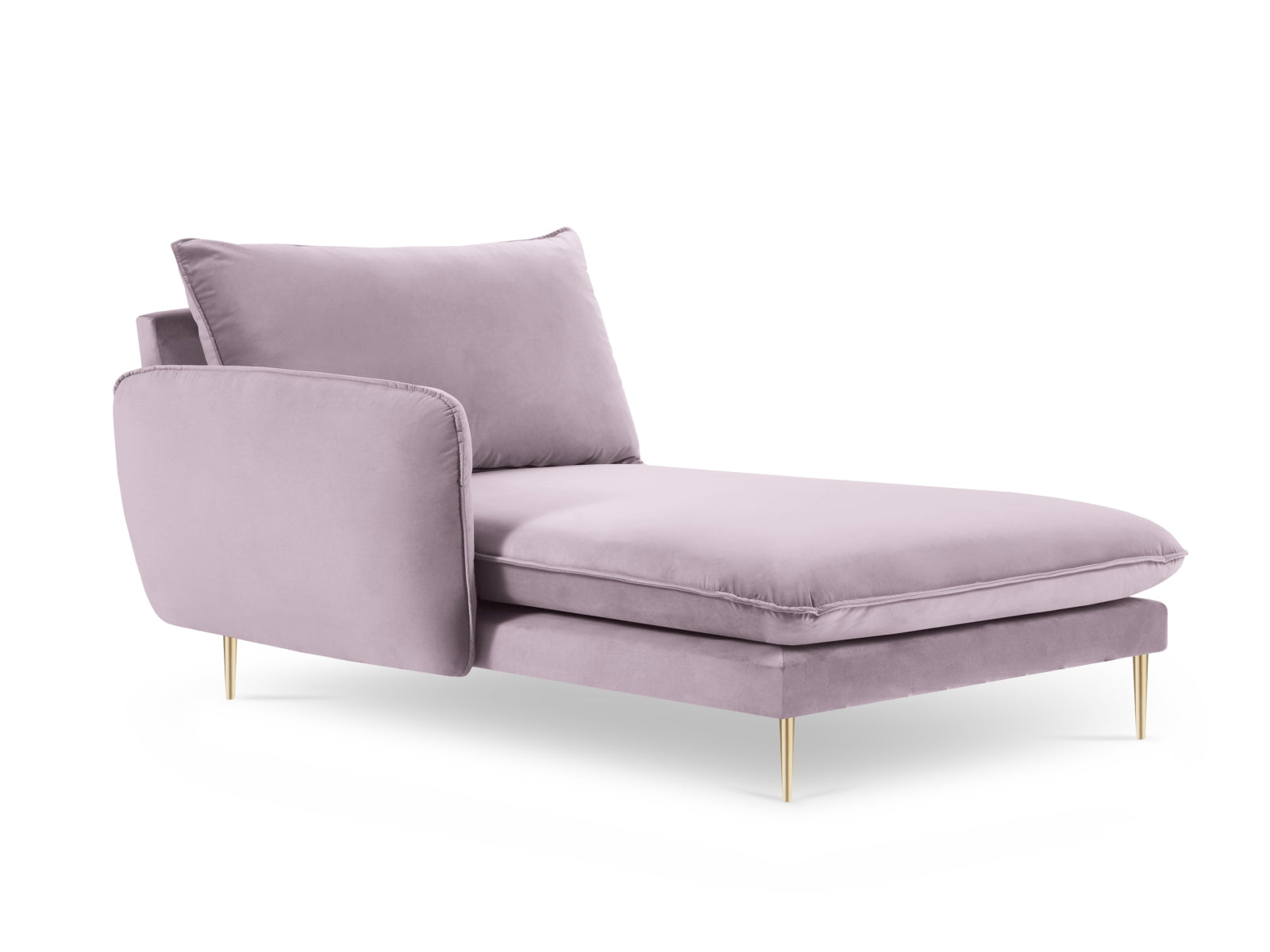Entdecken Sie das elegante Vienna Velour Sofa Chaise Lounge links von Cosmopolitan Design. Mit 110 cm Sitzfläche vereint es Stil und Komfort für Ihr Zuhause.