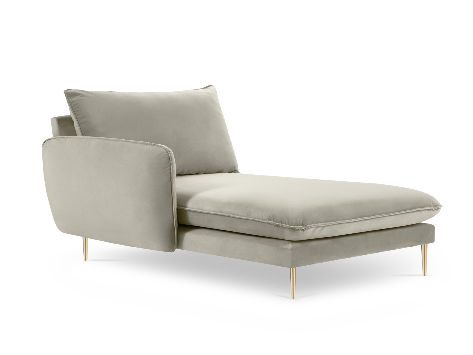Stilvolles Vienna Velour Sofa Chaise Lounge links 110cm von Cosmopolitan Design. Komfortable Polsterung und edler Veloursstoff für Ihr Zuhause.