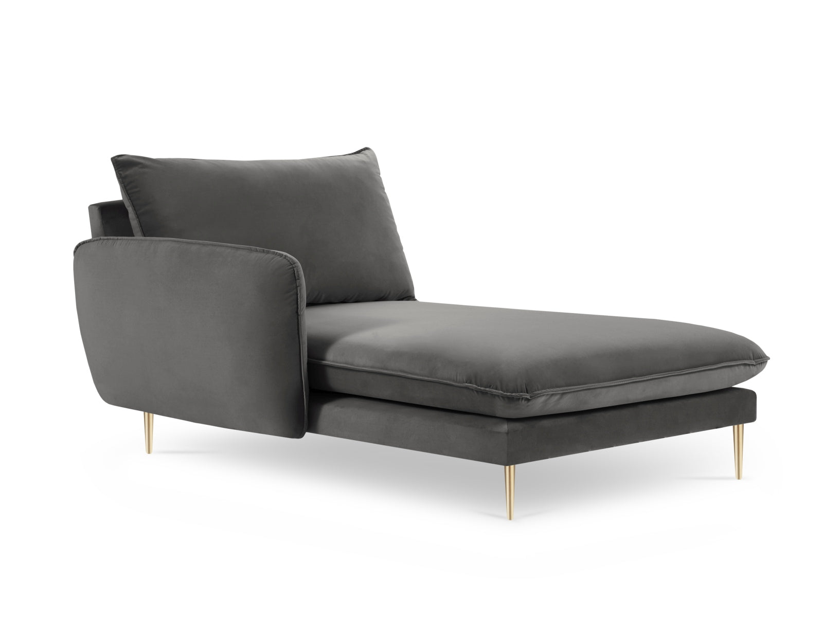 Stilvolles Vienna Velour Sofa Chaise Lounge links 110cm von Cosmopolitan Design. Komfortable Polsterung und edler Veloursstoff für Ihr Zuhause.