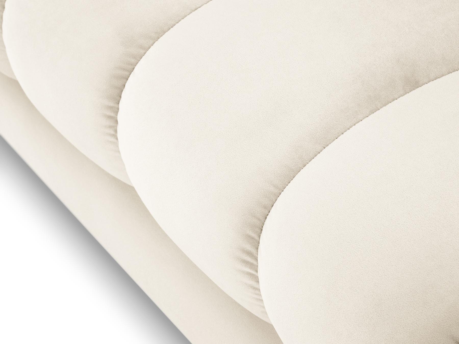 Elegante linke Chaise Longue Bali in sanftem Beige, ideal für stilvolle Wohnräume und entspannende Rückzugsorte.