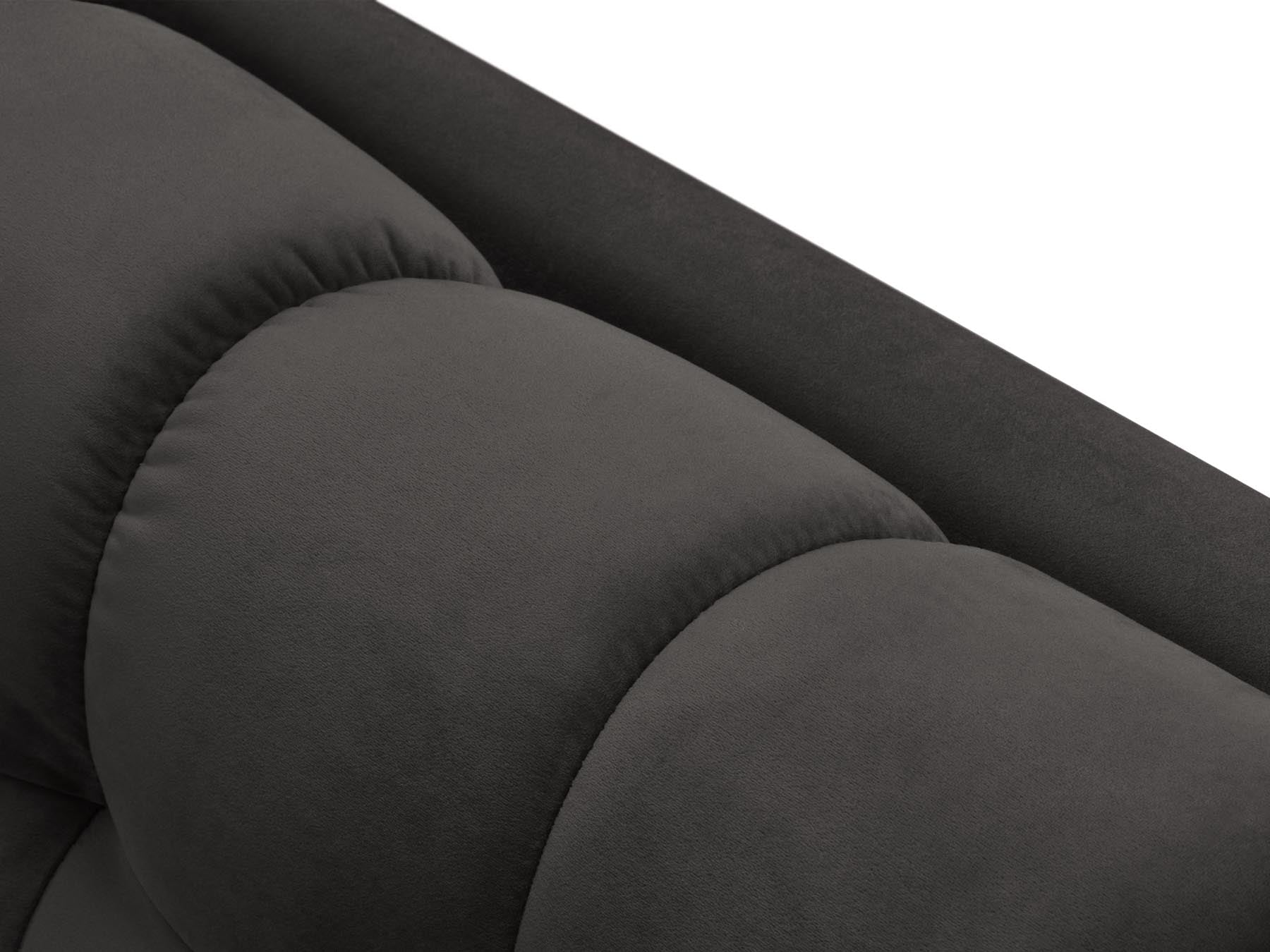 Elegante linke Chaise Longue Bali in dunklem Bluvel, ideal für entspannte Momente und geschmackvolle Wohnräume.