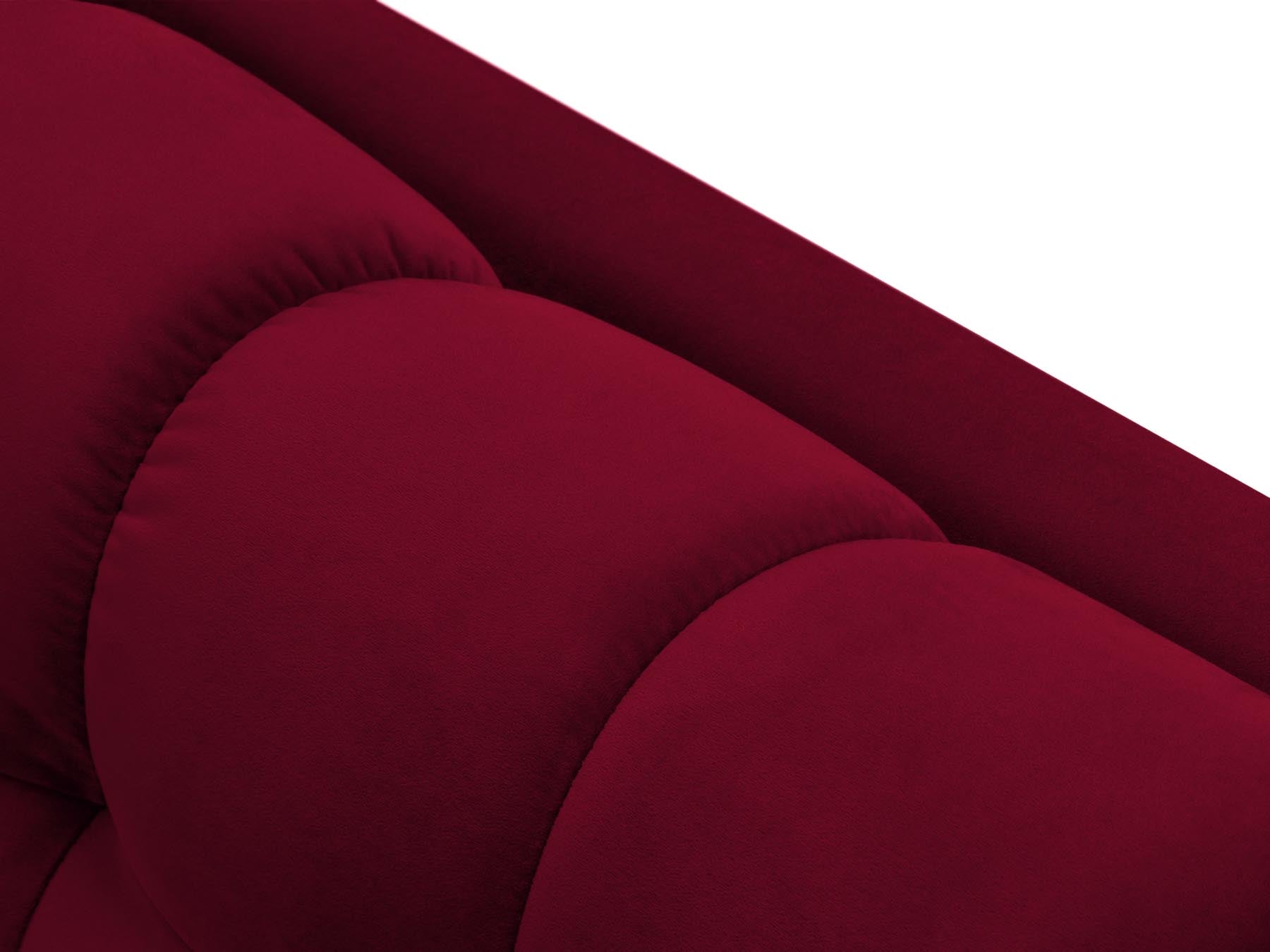 Elegante linke Chaise Longue Bali in Red-Bluvel, ideal für stilvolle Wohnräume und entspannte Momente. Teil des modularen Sofas von Cosmopolitan Design.