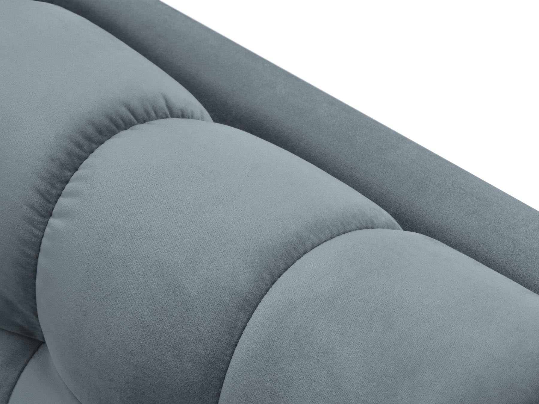 Elegante 1-Sitzer Chaise Longue links Bali in sanftem Hellblau, ideal für stilvolle Wohnräume und entspannende Rückzugsorte.