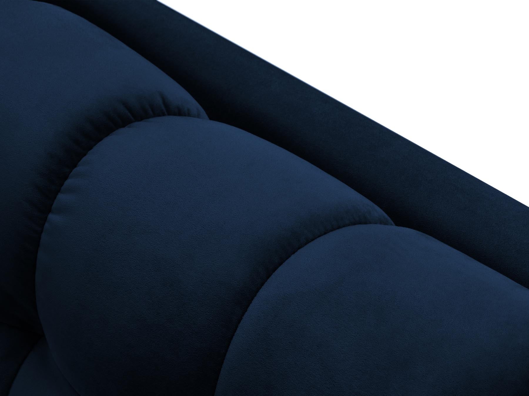 Elegante linke Chaise Longue Bali in Royal Blue-Bluvel, ideal für stilvolle Wohnräume und entspannte Momente. Teil des modularen Sofas.