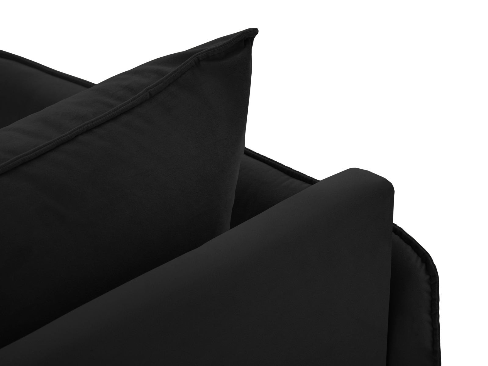 Elegantes Vienna Velour Sofa Chaise Lounge links 110cm von Cosmopolitan Design. Hochwertiger Veloursstoff und großzügige Sitzfläche für höchsten Komfort.