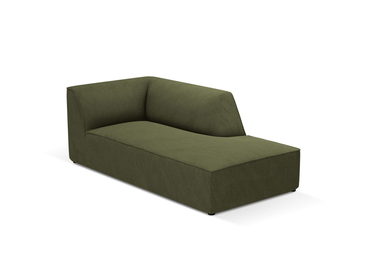 Siena Chaiselongue rechts 1-Sitzer 181cm in Light Beige-Scala mit strukturiertem Cordstoff, Massivholzrahmen und schwarzen Kunststoffbeinen.