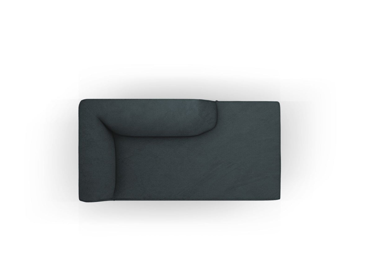 Siena Chaiselongue rechts 1-Sitzer 181cm in Light Beige-Scala mit strukturiertem Cordstoff, Massivholzrahmen und schwarzen Kunststoffbeinen.