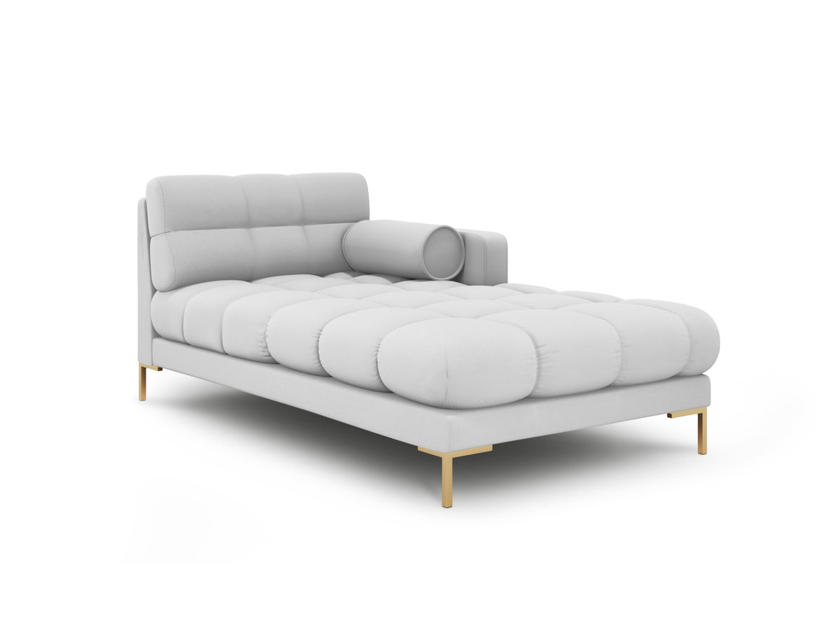 Modulares Sofa 1-Sitzer Chaise Longue rechts Bali mit Stoffbezug und Metallbeinen