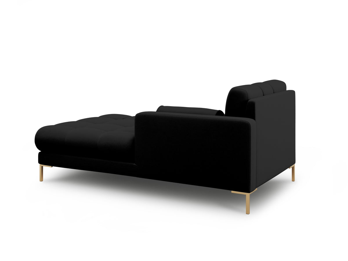 Modulares Sofa 1-Sitzer Chaise Longue rechts Bali mit Stoffbezug und Metallbeinen