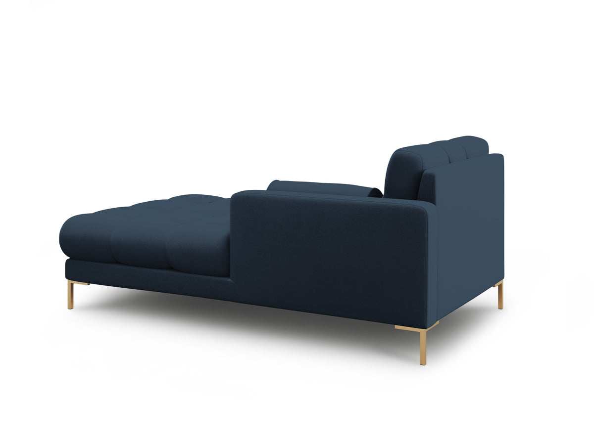 Modulares Sofa 1-Sitzer Chaise Longue rechts Bali mit Stoffbezug und Metallbeinen