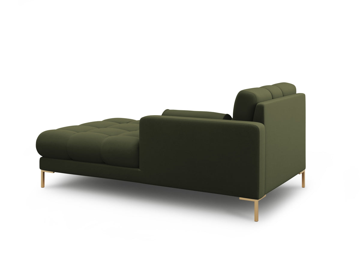 Modulares Sofa 1-Sitzer Chaise Longue rechts Bali mit Stoffbezug und Metallbeinen