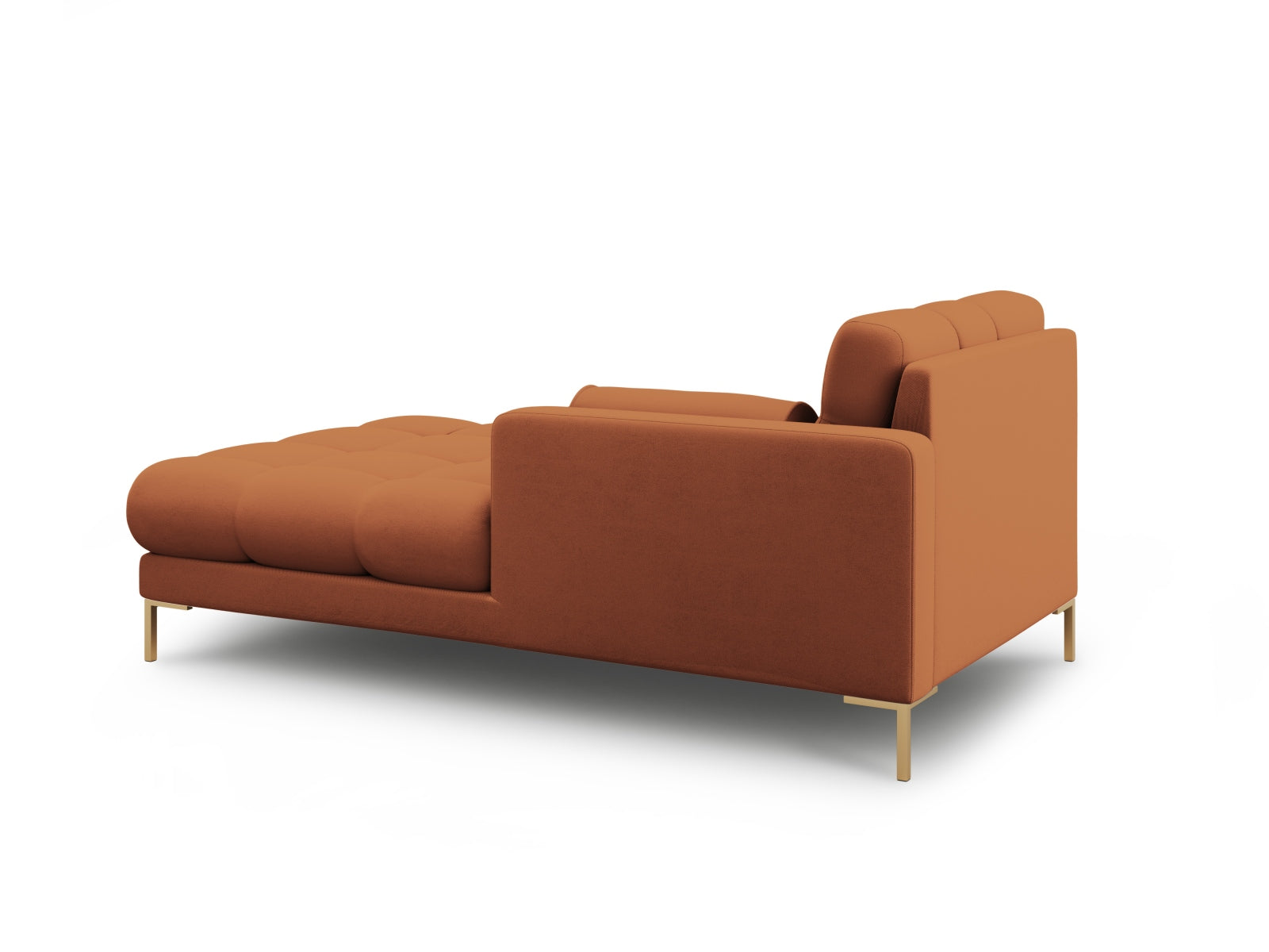 Elegante 1-Sitzer Chaise Longue rechts Bali in ansprechendem Ziegelrot, ideal für stilvolle Wohnräume und entspannende Momente.