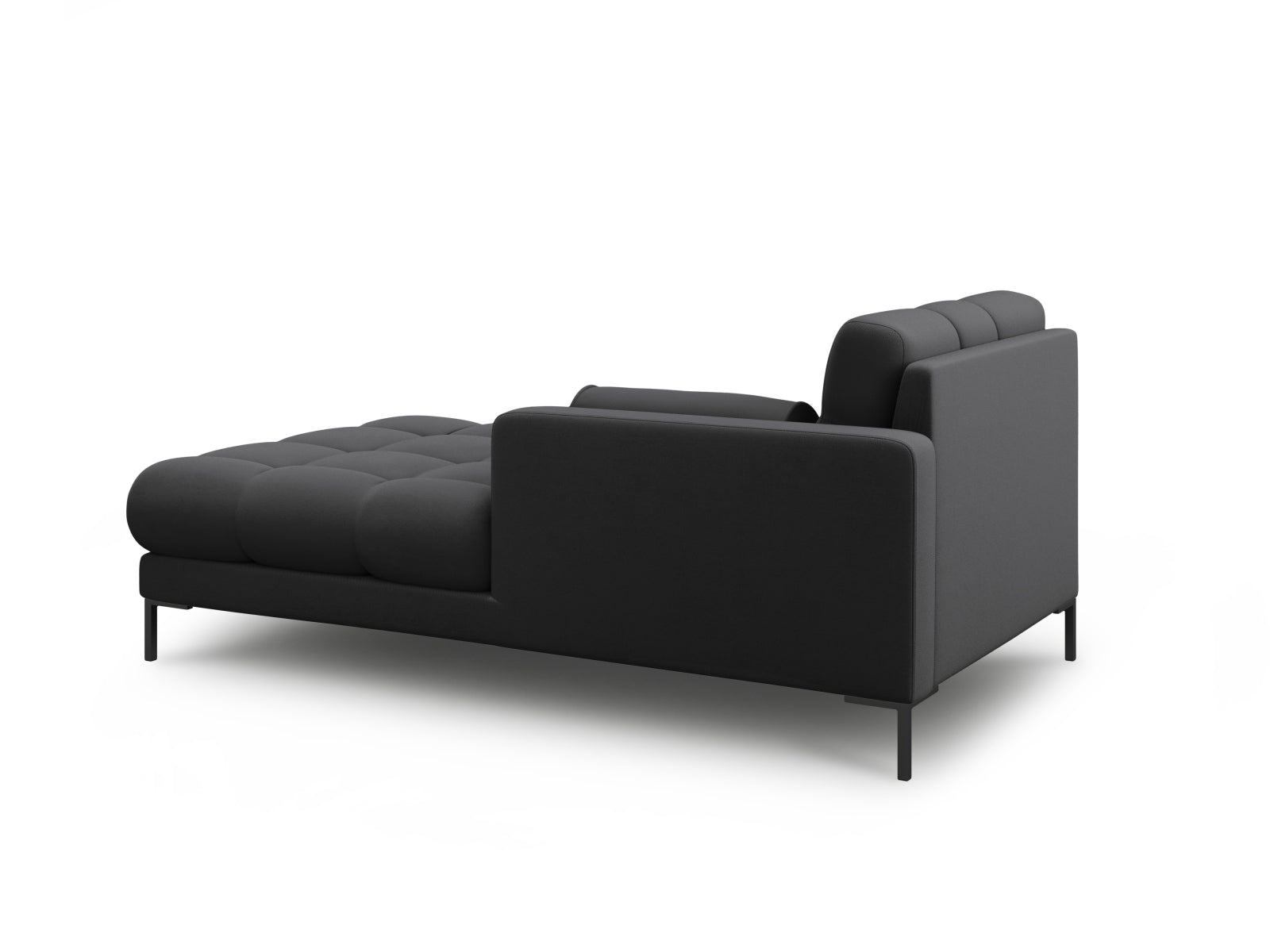 Elegante 1-Sitzer Chaise Longue rechts in Dunkelgrau, Teil des modularen Sofas Bali von Cosmopolitan Design, ideal für stilvolle Wohnräume.
