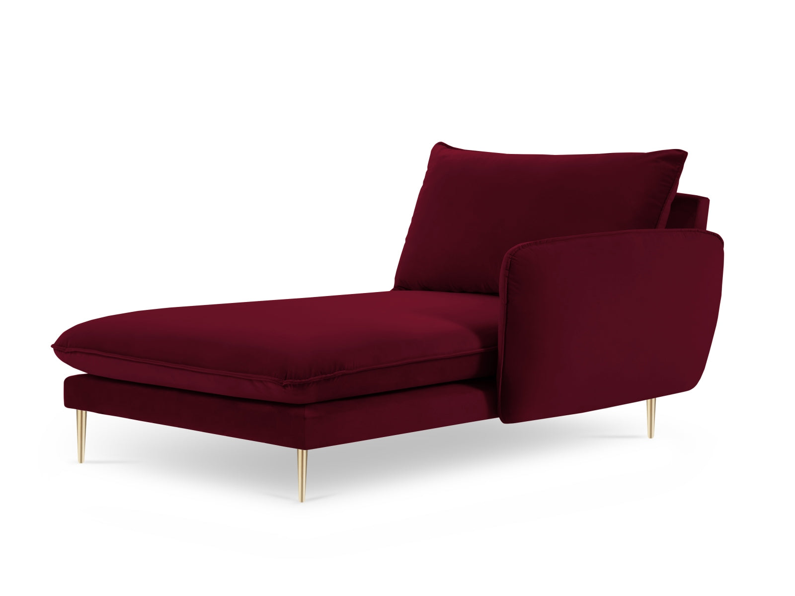 Luxuriöses Vienna Velour Sofa Chaise Lounge rechts 110cm von Cosmopolitan Design. Perfekt für moderne Wohnräume, bietet es Stil und Bequemlichkeit.
