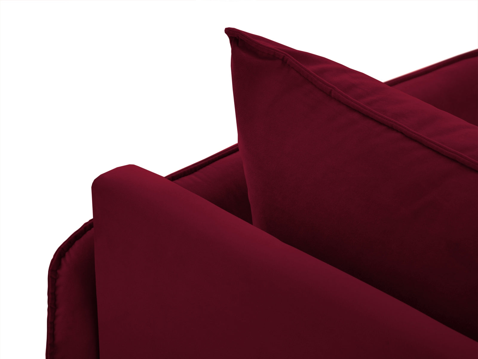 Elegantes Vienna Velour Sofa Chaise Lounge rechts 110cm von Cosmopolitan Design. Ideal für stilvolle Wohnräume, vereint es Komfort und modernes Design.