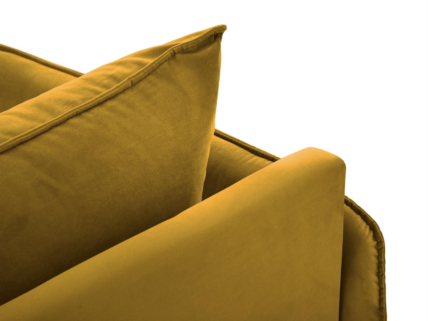 Luxuriöses Vienna Velour Sofa Chaise Lounge rechts 110cm von Cosmopolitan Design. Perfekt für moderne Wohnräume, bietet es Stil und Bequemlichkeit.