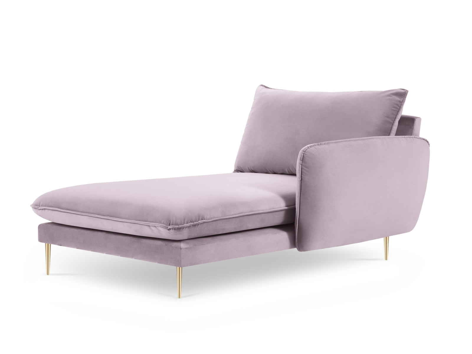 Elegantes Vienna Velour Sofa Chaise Lounge rechts 110cm von Cosmopolitan Design. Luxuriöses Velour, ideal für stilvolle Wohnräume.