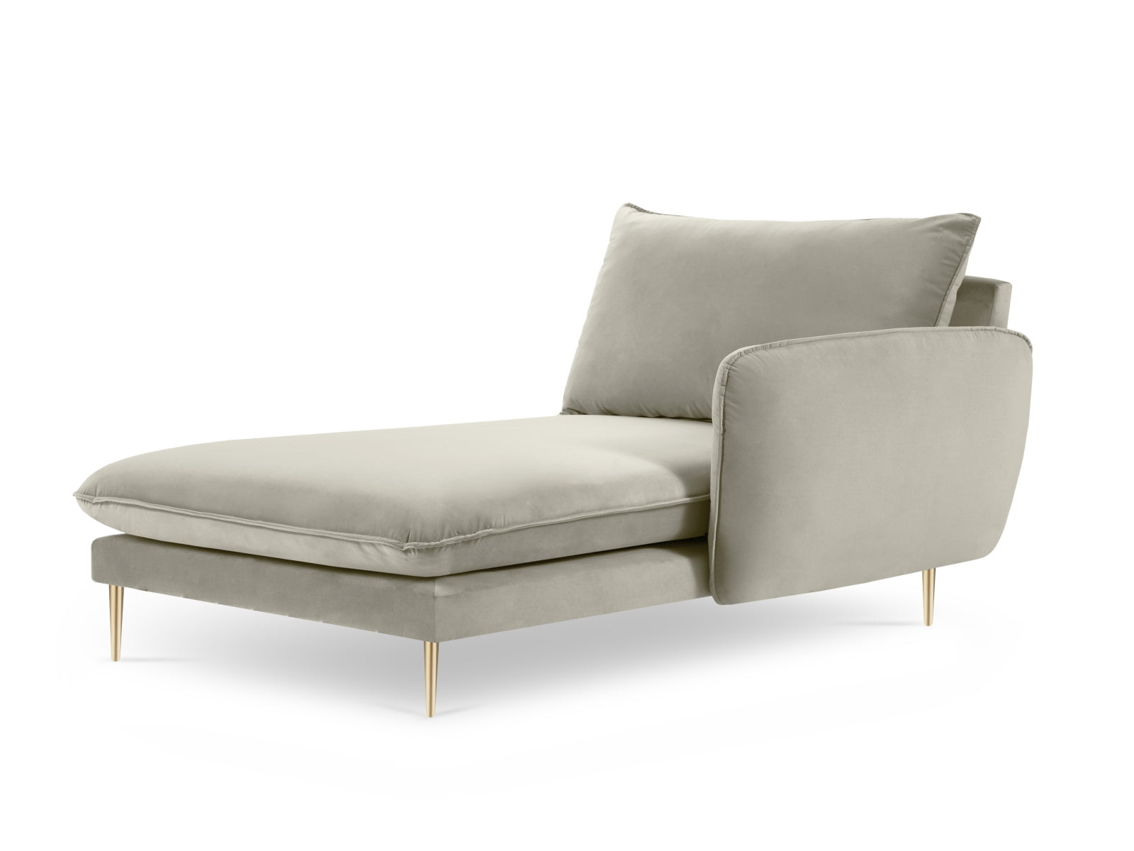 Stilvolles Vienna Velour Sofa Chaise Lounge rechts 110cm von Cosmopolitan Design. Komfortabel, langlebig und perfekt für moderne Wohnkonzepte.