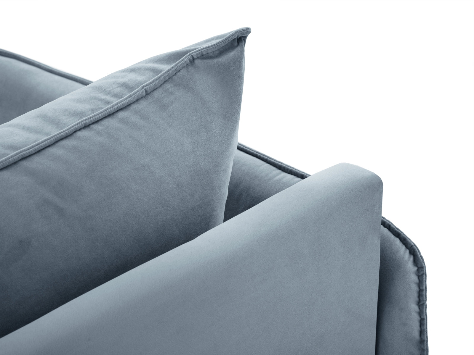 Elegantes Vienna Velour Sofa Chaise Lounge rechts 110cm von Cosmopolitan Design. Ideal für stilvolle Wohnräume, vereint es Komfort und modernes Design.