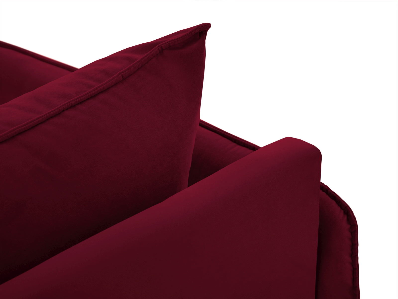 Elegantes Vienna Velour Sofa Chaise Lounge rechts mit 110 cm Sitzfläche. Ideal für stilvolle Wohnräume und gemütliche Entspannung.