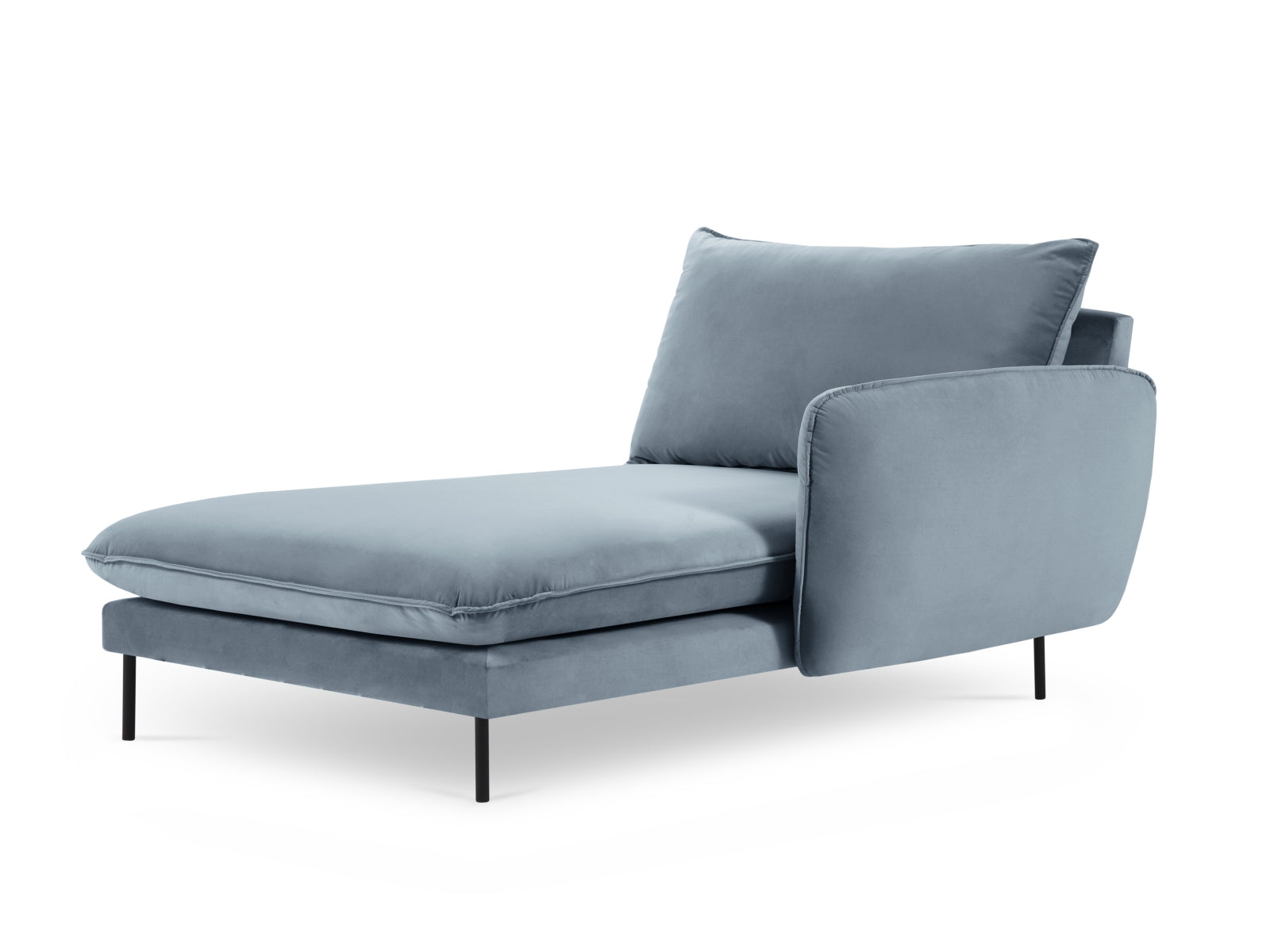 Luxuriöses Vienna Velour Sofa Chaise Lounge rechts 110cm von Cosmopolitan Design. Perfekt für moderne Wohnräume, bietet es Stil und Bequemlichkeit.