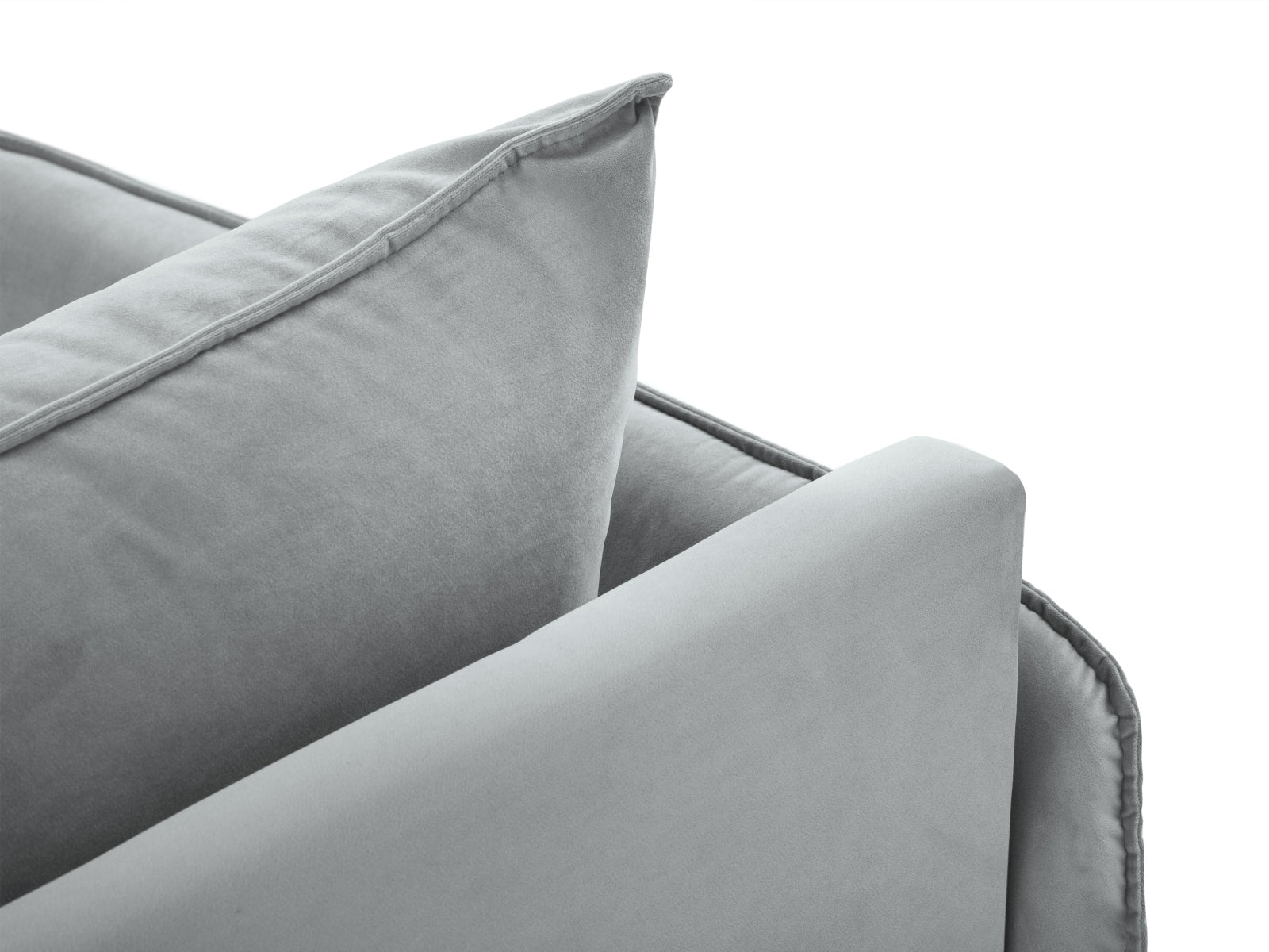 Elegantes Vienna Velour Sofa Chaise Lounge rechts 110cm von Cosmopolitan Design. Ideal für stilvolle Wohnräume, vereint es Komfort und modernes Design.