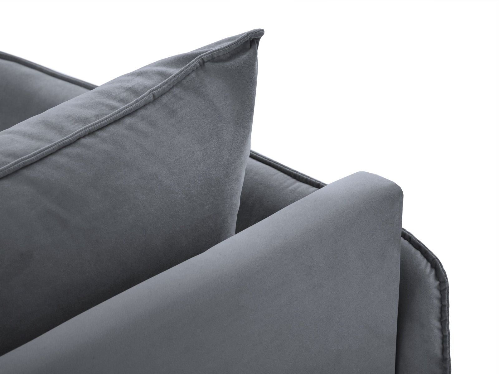 Elegantes Vienna Velour Sofa Chaise Lounge rechts 110cm von Cosmopolitan Design. Luxuriös, funktional und ideal für jedes Zuhause.