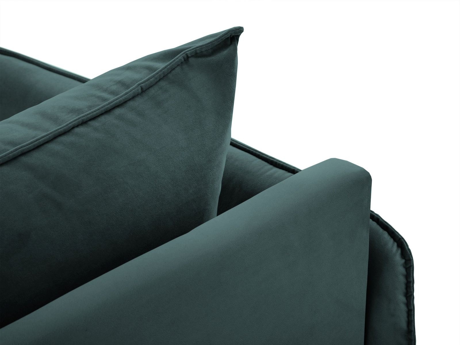 Elegantes Vienna Velour Sofa Chaise Lounge rechts mit 110 cm Sitzfläche. Luxuriöses Velour-Material vereint Komfort und Stil für Ihr Zuhause.