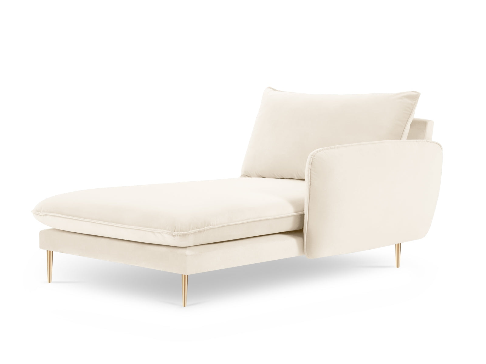 Stilvolles Vienna Velour Sofa Chaise Lounge rechts 110cm von Cosmopolitan Design. Komfortabel, langlebig und perfekt für moderne Wohnkonzepte.