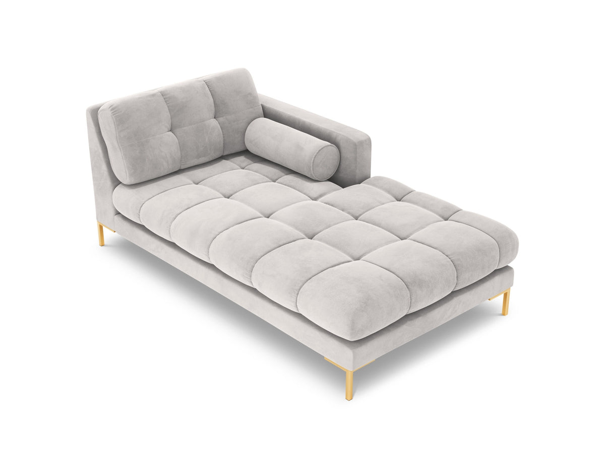 Modulares Sofa 1-Sitzer Chaise Longue rechts Bali mit Stoffbezug und Metallbeinen