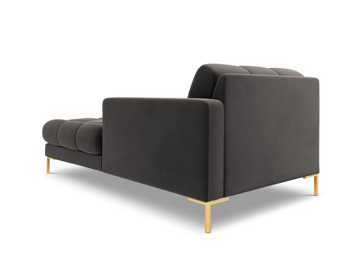 Modulares Sofa 1-Sitzer Chaise Longue rechts Bali mit Stoffbezug und Metallbeinen