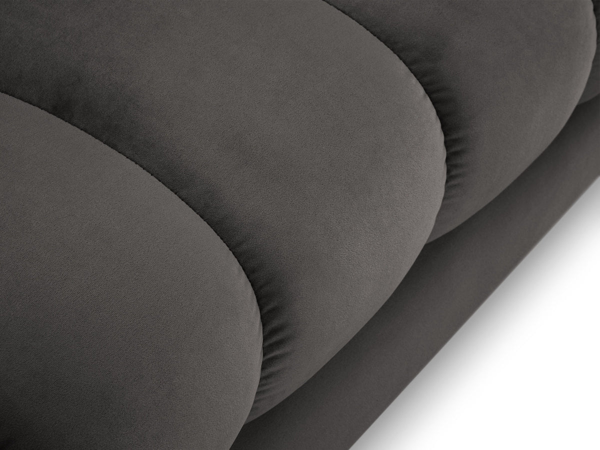 Modulares Sofa 1-Sitzer Chaise Longue rechts Bali mit Stoffbezug und Metallbeinen