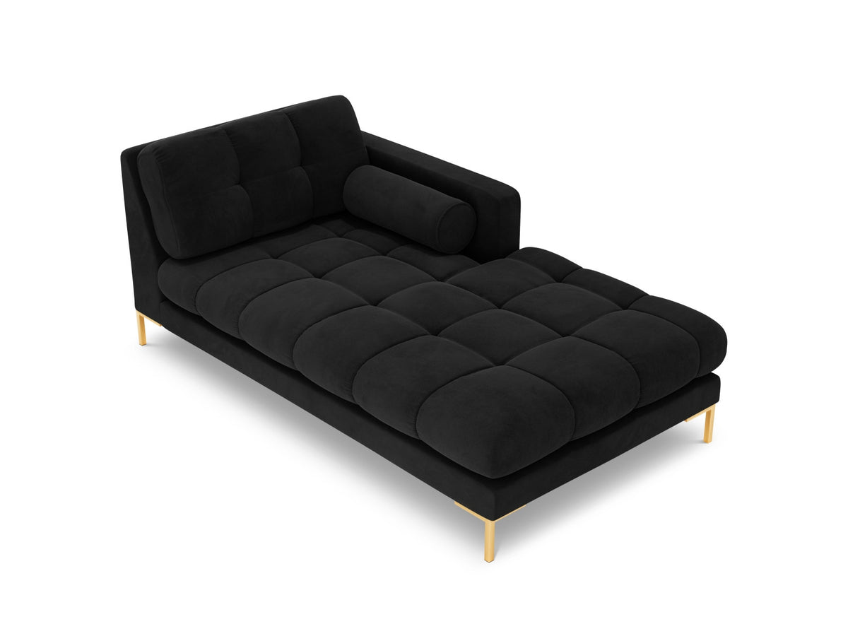 Modulares Sofa 1-Sitzer Chaise Longue rechts Bali mit Stoffbezug und Metallbeinen