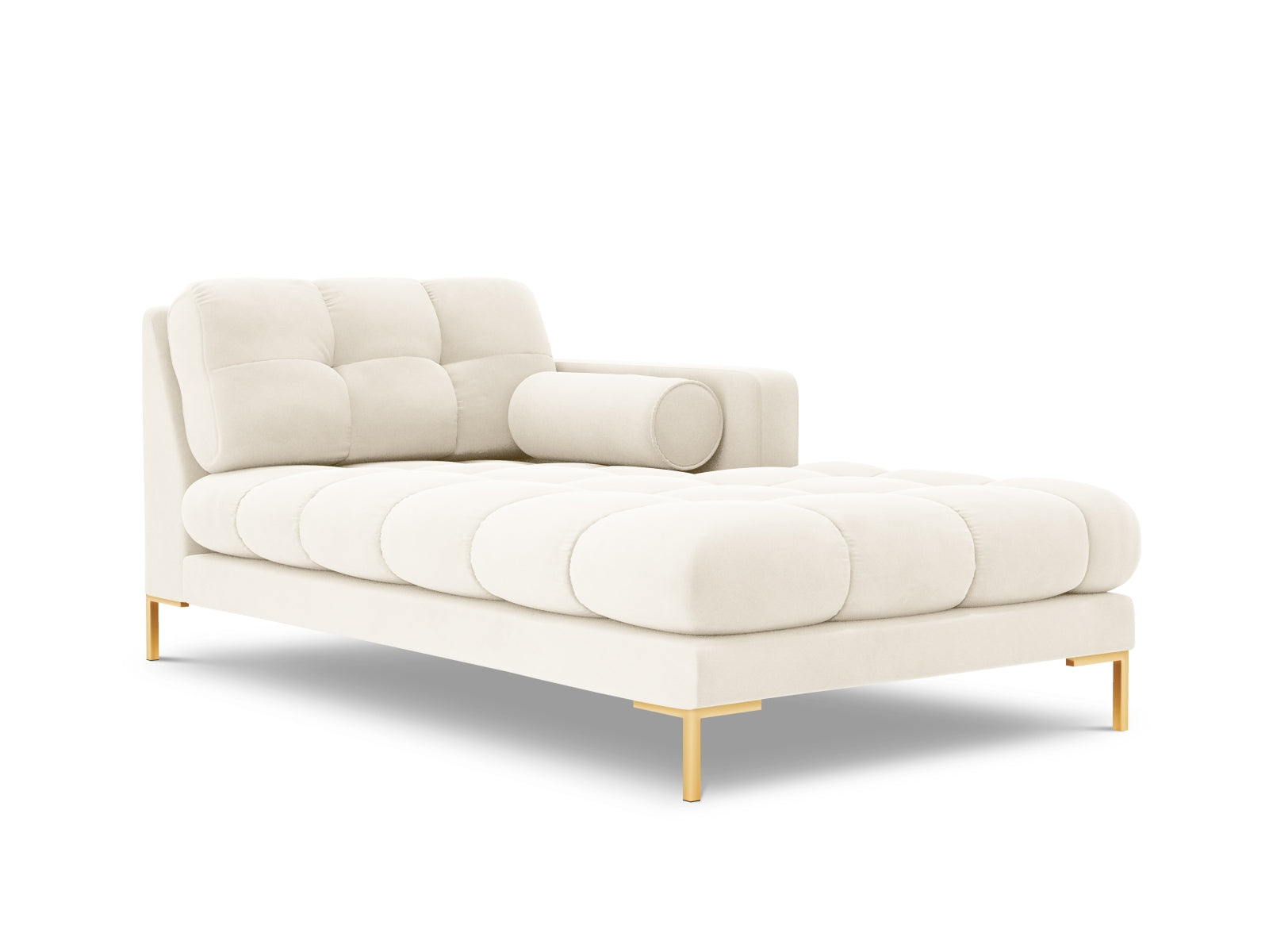 Elegante 1-Sitzer Chaise Longue rechts Bali in sanftem Beige, ideal für entspannte Momente und harmonische Wohnräume.