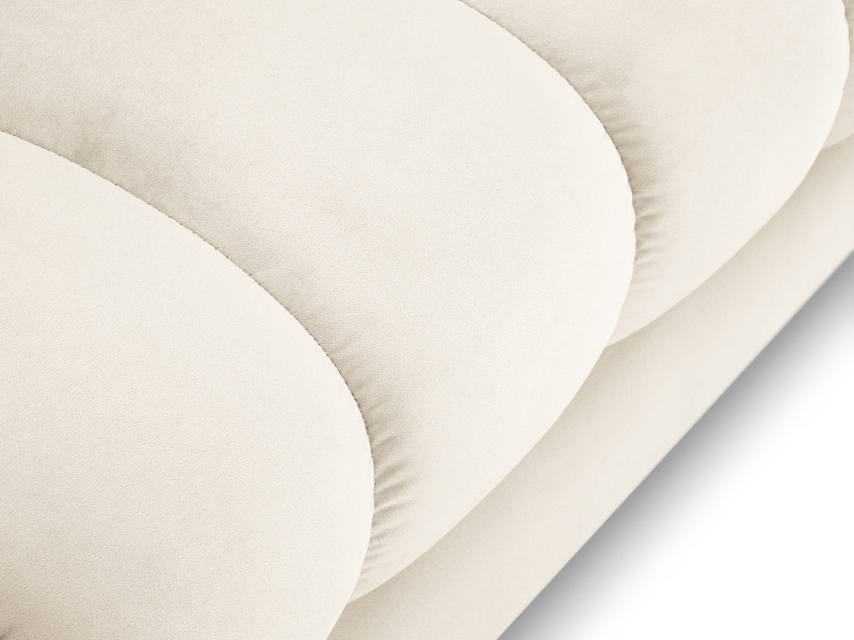 Modulares Sofa 1-Sitzer Chaise Longue rechts Bali mit Stoffbezug und Metallbeinen