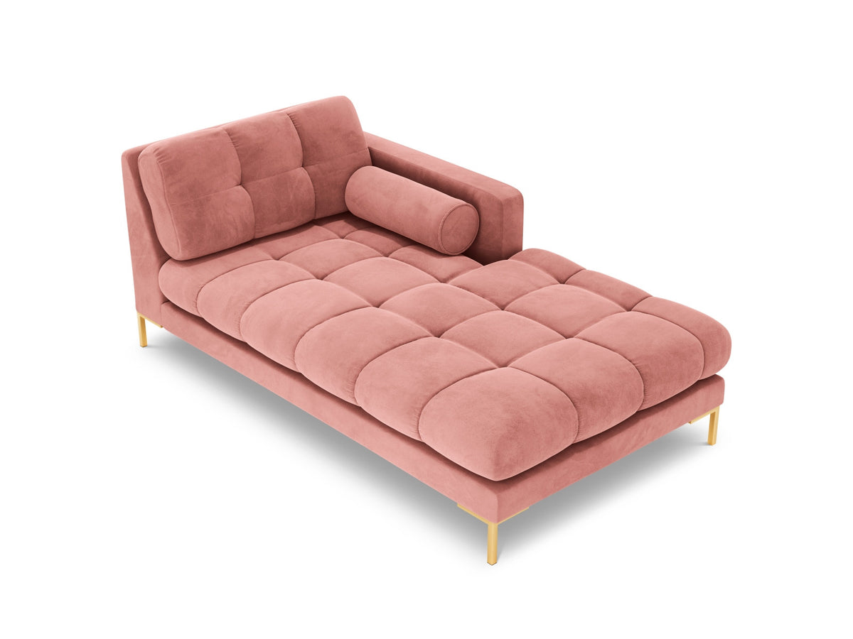 Modulares Sofa 1-Sitzer Chaise Longue rechts Bali mit Stoffbezug und Metallbeinen