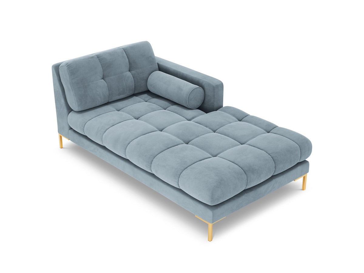 Modulares Sofa 1-Sitzer Chaise Longue rechts Bali mit Stoffbezug und Metallbeinen