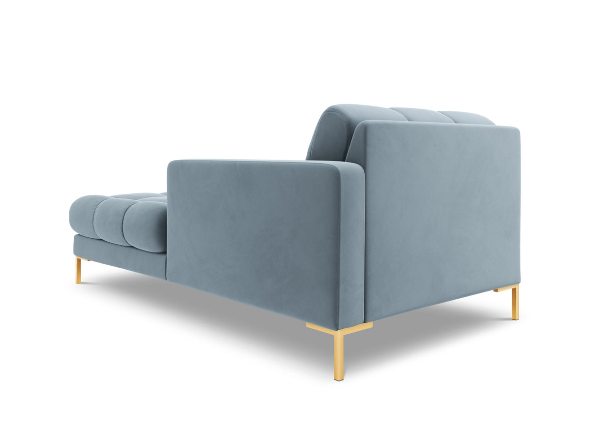 Modulares Sofa 1-Sitzer Chaise Longue rechts Bali mit Stoffbezug und Metallbeinen