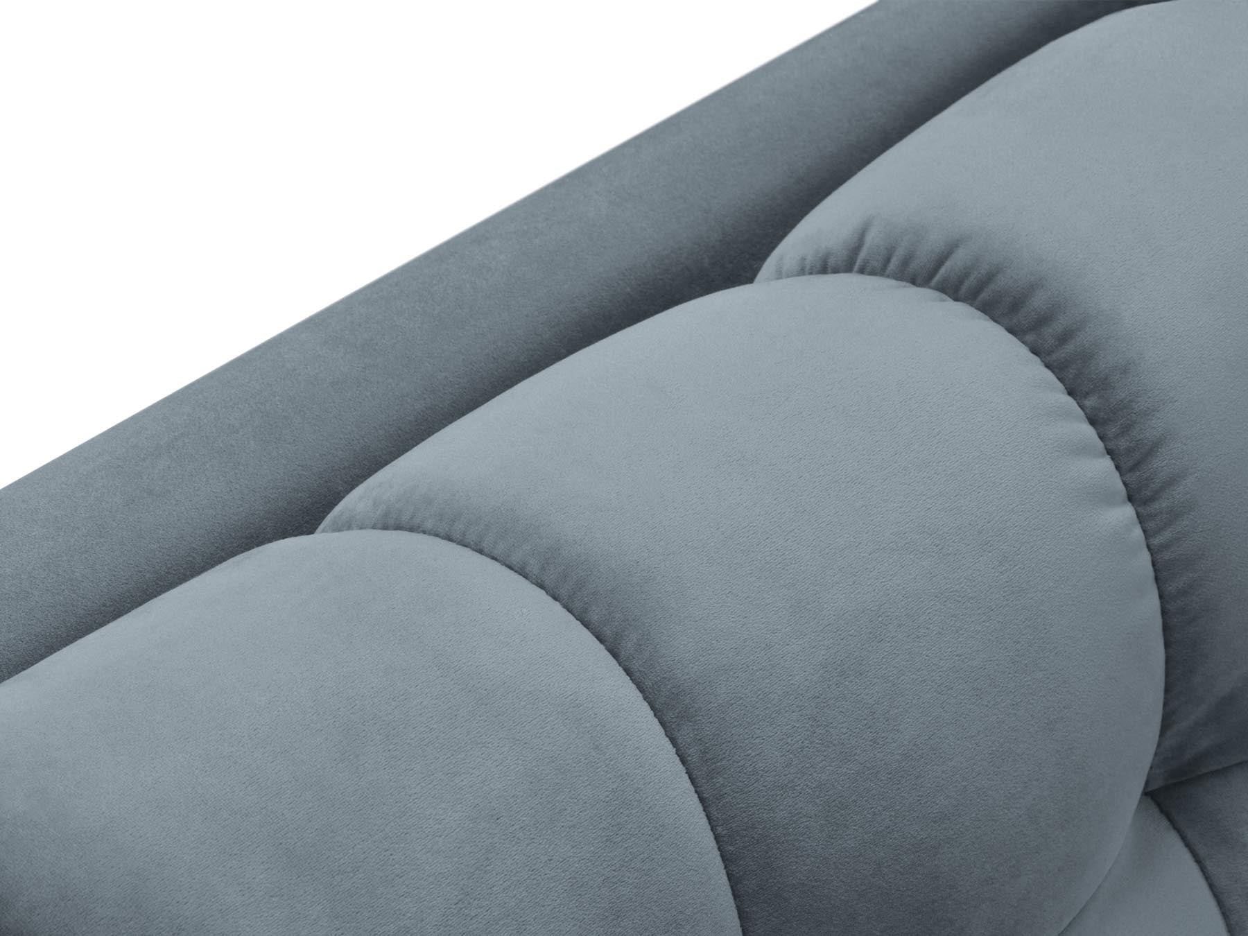 Moderne 1-Sitzer Chaise Longue rechts Bali in zartem Hellblau, perfekt für gemütliche Ecken und geschmackvolle Einrichtung.