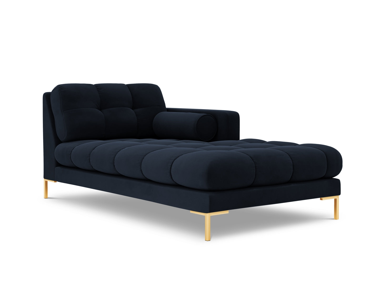Elegante 1-Sitzer Chaise Longue rechts Bali in stilvollem Blau, ideal für entspannte Momente und modernes Wohndesign.